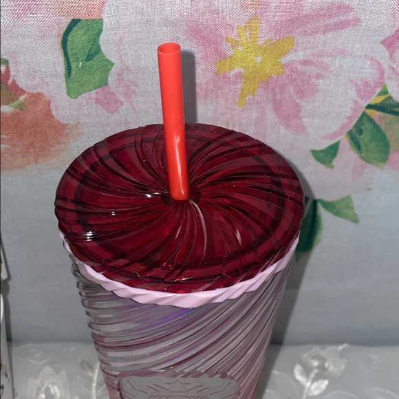 Starbucks Red and Purple Swirl Tumbler with Straw - Picture 3 of 5